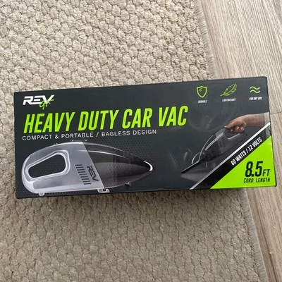 New - REV GT Heavy Duty Car Vac Cleaner 12V Handheld Portable Compact Vacuum - Image 1 of 4