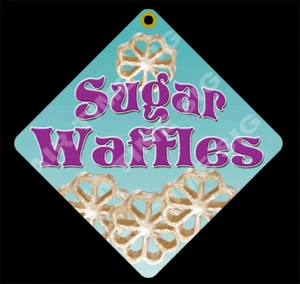 Cartel de concesión de diamantes Sugar Waffles - remolque, soporte 12"" x 12"" 2 caras - Imagen 1 de 2