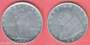 V33, VATICAN CITY  VATICANO GIOVANNI XXIII  100  LIRE  1962  KM# 64.2  FDC / UNC - Imagen 1 de 1