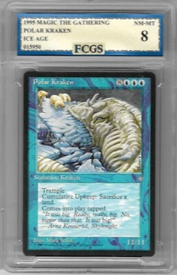 1995 MTG Ice Age Polar Kraken Graded FCGS 8 NM-MT - Image 1 of 2