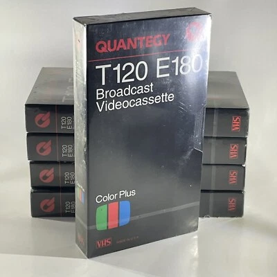 Lot Of 5 Quantegy T120 E180 Broadcast Videocassette Color Plus Sealed Blank VHS - Image 1 of 3