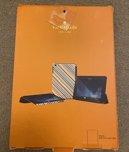 Kate Spade iPad Air Cover Snap-On Case, Multicolour Stripe. - Picture 1 of 3