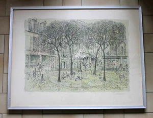 Lithographie Rolf Rafflewski Place Furstenberg, Paris Épreuve d'artiste Signé - Picture 1 of 4