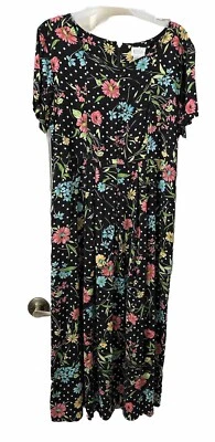 Maxi Vestido Floral Grunge Femenino Cachicho Cabaña Rayón Erika PM Años 90 De Colección Foto 1 de 4