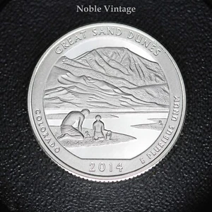 2014 S Silver Proof Great Sand Dunes Quarter - From a Proof Set - 90% Silver - Picture 1 of 2