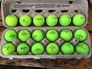 18 Assorted Green Golf Balls - Picture 1 of 1