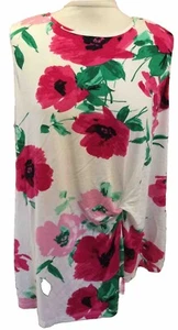 Blusa BONMARCHE Blanca Mezcla Dobladillo Cintura Reunida Floral V-Top Uk20 Envío y devolución gratuitos - Imagen 1 de 5