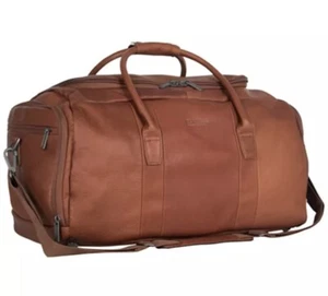 KENNETH COLE REACTION Colombian Leather 20" Single Compartment Top Load Duffel - Picture 1 of 18