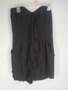 Neu mit Etikett Express schwarzer transparenter trägerloser Strampler Taschen Rüschen Größe 12 - Bild 1 von 7
