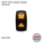 ORANGE Laser LED Rocker Switch 5 Pin Dual Light 20A 12V ON / OFF - SEE NO EVIL