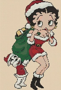 Betty Boop Christmas Counted Cross Stitch Chart No. 10-133 - Picture 1 of 1