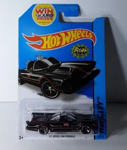2014 Hot Wheels TV SERIES BATMOBILE BATMAN 75th ANNIVERSARY Black HW City  - Picture 1 of 4