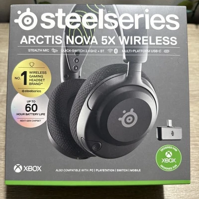 SteelSeries Arctis Nova 5X Wireless Gaming Headset Xbox Black 61676 Brand New - Image 1 of 4