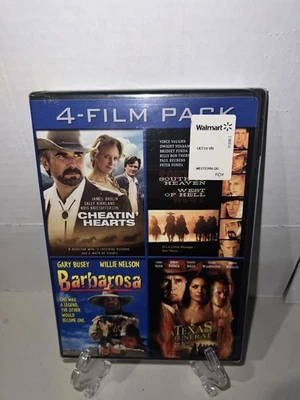 Cheatin' Hearts/South of Heaven/Barbarosa/A Texas Funeral DVD New Sealed  - Image 1 of 4