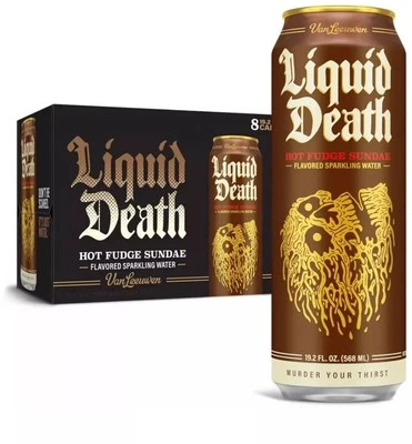 Liquid Death x Van Leeuwen Hot Fudge Sundae Sparkling Water 8-Pack
