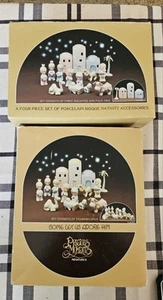 TWO Vintage E2395 Precious Moments Come Let Us Adore Him & E2387 Nativity Scene - Picture 1 of 6