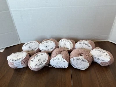 9 bolas de hilo rosa Sundance Classic Elite de Italia 50 % algodón 50 % microfibra Foto 1 de 4