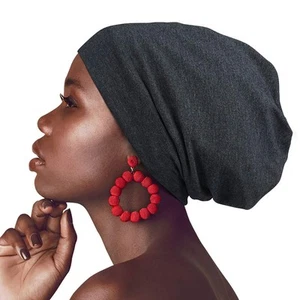 Satin Bonnet Silk Lined Sleep Cap Hair Cover Frizzy Hair Beanie Adjustable Sl... - Picture 1 of 6