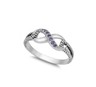 Sterling Silver .925 CZ Women's Double Heart Fashion Promise Ring Size