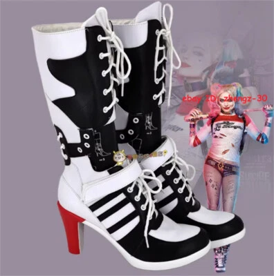DC Comics Suicide Squad Harley Quinn Cosplay Boots Shoes COS Costume Xmas Gift - Image 1 of 4