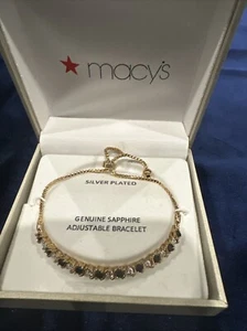 Genuine Sapphire Adjustable Bracelet - Picture 1 of 1