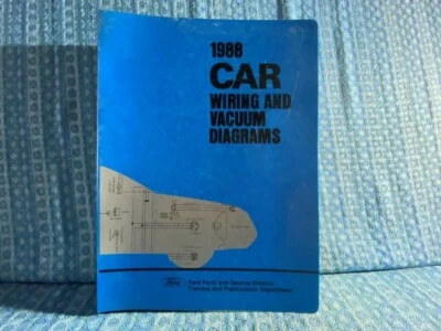 Ford Lincoln Mercury 1988 OEM cableado y diagramas de vacío Mustang Mark VII Cougar Foto 1 de 4