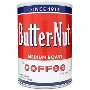 Butternuss Kaffee Original Mischung gemahlen, mittelgebraten, 12 Unzen Stahldose - Bild 1 von 6