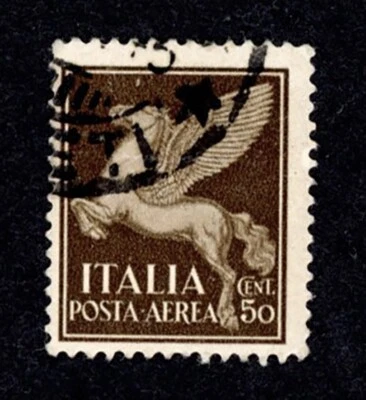 Italy 1930 Airmail Pegasus Used Scott C013 - Image 1 of 2