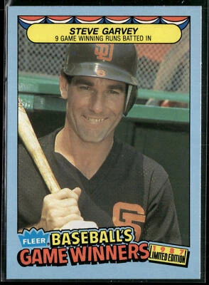 1987 Fleer Baseball's Game Winners #16 Steve Garvey - Image 1 of 2