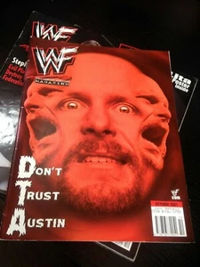 WWF WWE Magazine OCTOBER 2001 Steve Austin DTA + Diva Poster - Picture 1 of 3