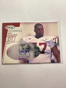 K29,452 - 2001 SAGE Autographs Red #A24 Willie Howard #/900