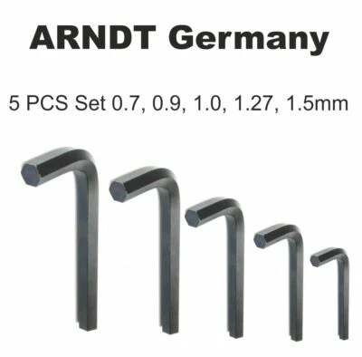 5pcs (0.7,0.9,1.0,1.27,1.5mm) Allen Key Hex Key Set Mini Micro Hex Allen Keys - Image 1 of 4