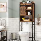 4-Tier Multifunctional Toilet Sorage Cabinet with Adjustable Shelf and Sliding B