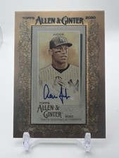2020 Topps Allen & Ginter Mini Framed Auto Aaron Judge On Card Auto #MA-AJ