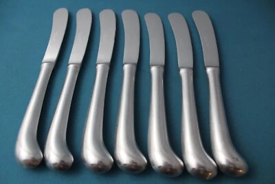 7 обеденных ножей полые столовые приборы Supreme SCC полотенце FREEDOM BELL атласные Япония 8 3/8 дюйма - Изображение 1 из 4