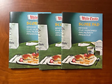 Lot of 3 Vintage White Castle Score Pads for Bridge Gin Rummy Pinochle NOS