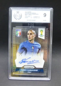 2014 Panini WORLD CUP PRIZM Cannavaro #S-FC Mint PGS 9 Signatures Autograph - Picture 1 of 1