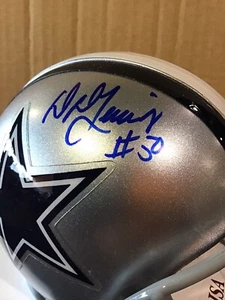 D.D. LEWIS #50 COWBOYS SIGNED AUTO MINI HELMET JSA (Blue Sig.) - Picture 1 of 5