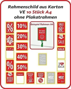Segnaletica A4, OFFERTA, Ridotta, Percentuale, Telaio, Espositore, Nuova - Foto 1 di 24