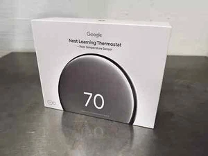 Google Nest Learning Thermostat 4th+ Sensor POLISHED Silver FACTORY SEALED!! - Picture 1 of 2