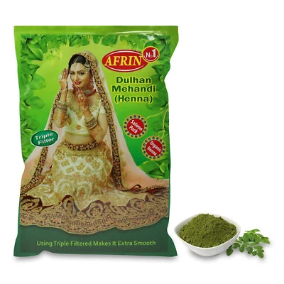 Afrin Organic Henna Triple Filter Dulhan Mehandi (1 kg) Best Quality PACK OF 2 - Image 1 of 4