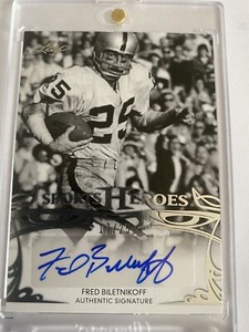 2013 LEAF SPORTS HEROES FRED BILETNIKOFF #18/25 1 Of 1 ON EBAY. GREAT CARD, MINT