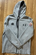 NOTRE DAME FOOTBALL UNDER ARMOUR TEAM ISSUED FIESTA BOWL FULL ZIP JACKET LARGE