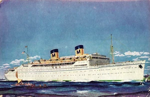 Matson Lines Luxury Liner Lurline Unused Postcard 1950s - Picture 1 of 2
