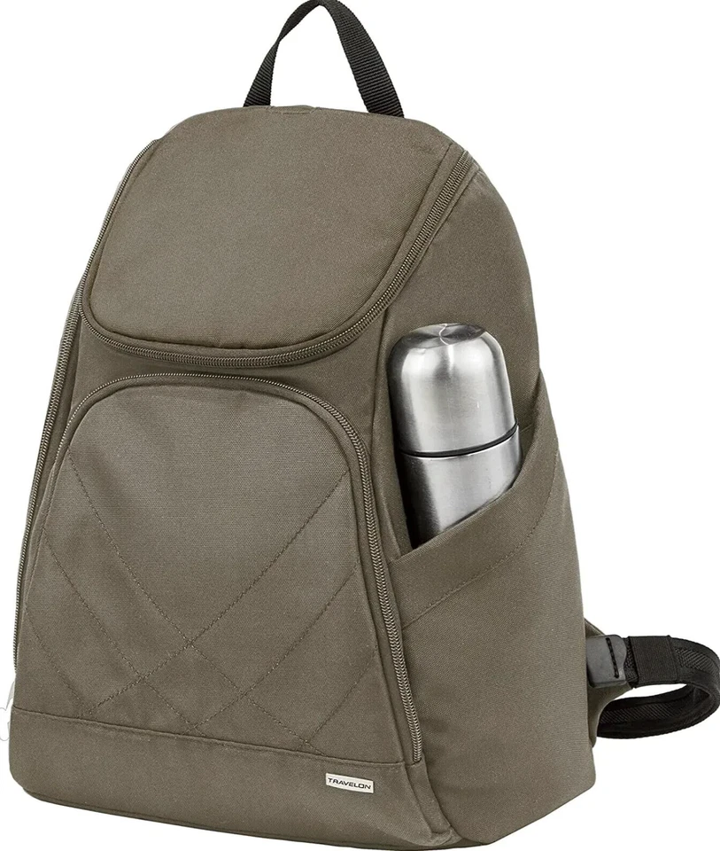 Mochila antirrobo Travelon V7201 clásica de nuez moscada de 16" para mujer Foto 1 de 4