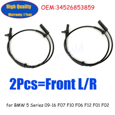 Sensor de velocidad de rueda ABS delantero derecho y derecho 2 piezas para BMW 535d 528i 535i 535i GT 550i GT Foto 1 de 4