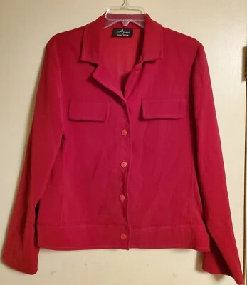 AUTÉNTICO De Colección Alanni by DonnyBrook Chaqueta M Mediana Diseñador Chaqueta Roja Foto 1 de 4