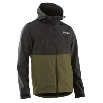 Northwave MTB-Jacke Easy Out Softshell Waldgrün/Schwarz