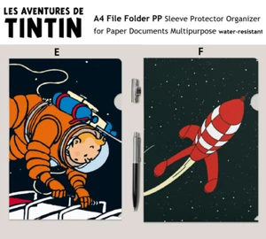 Carpeta de archivos TINTIN A4 [X 2] TRANSPARENTE PP funda protectora organizador para documentos en papel - Imagen 1 de 10