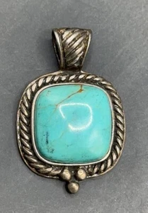 CN GSJ Beautiful Turquoise  And Sterling Silver Pendant - J115 - Picture 1 of 2